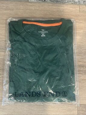 NWT Lands' End Green Crew Super Tee‎ Size XLT